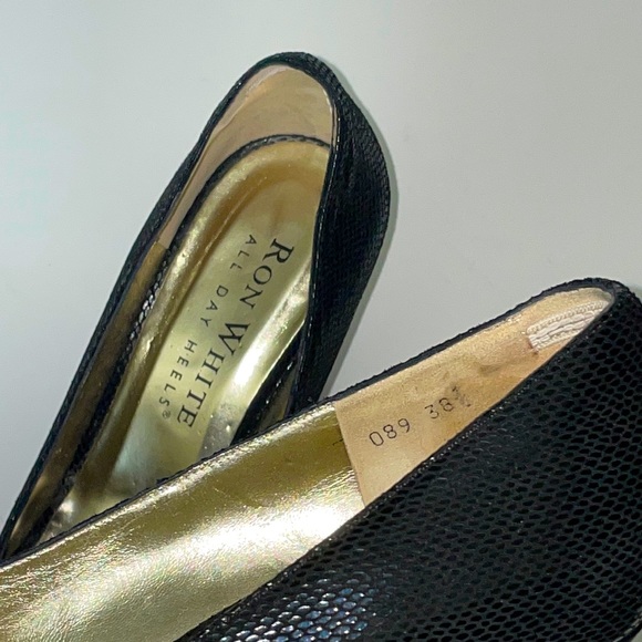 Ron White, All Day Heels 38.5 (like new). Comfortable soles and lovely satin bow - Picture 7 of 9